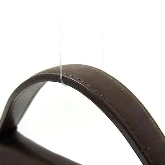 Versace (Authentic) Brown Leather Document Holder Top Handle Vintage Bag, VGUC - Picture 10 of 10